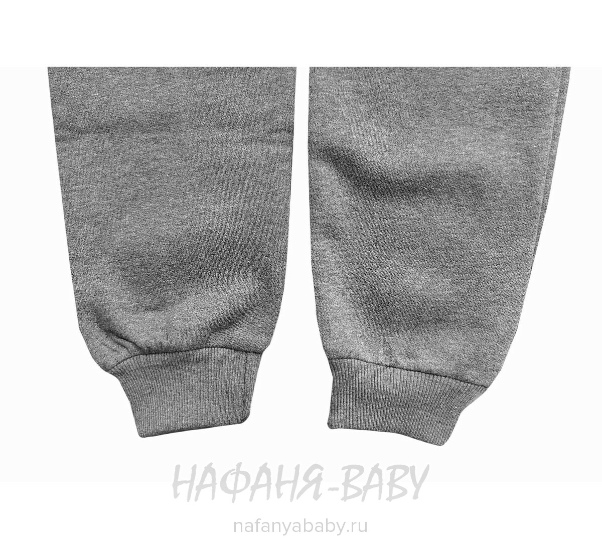 Теплые брюки с начесом ILDES арт: 4963, 10-15 лет, цвет темно-серый меланж, оптом Турция