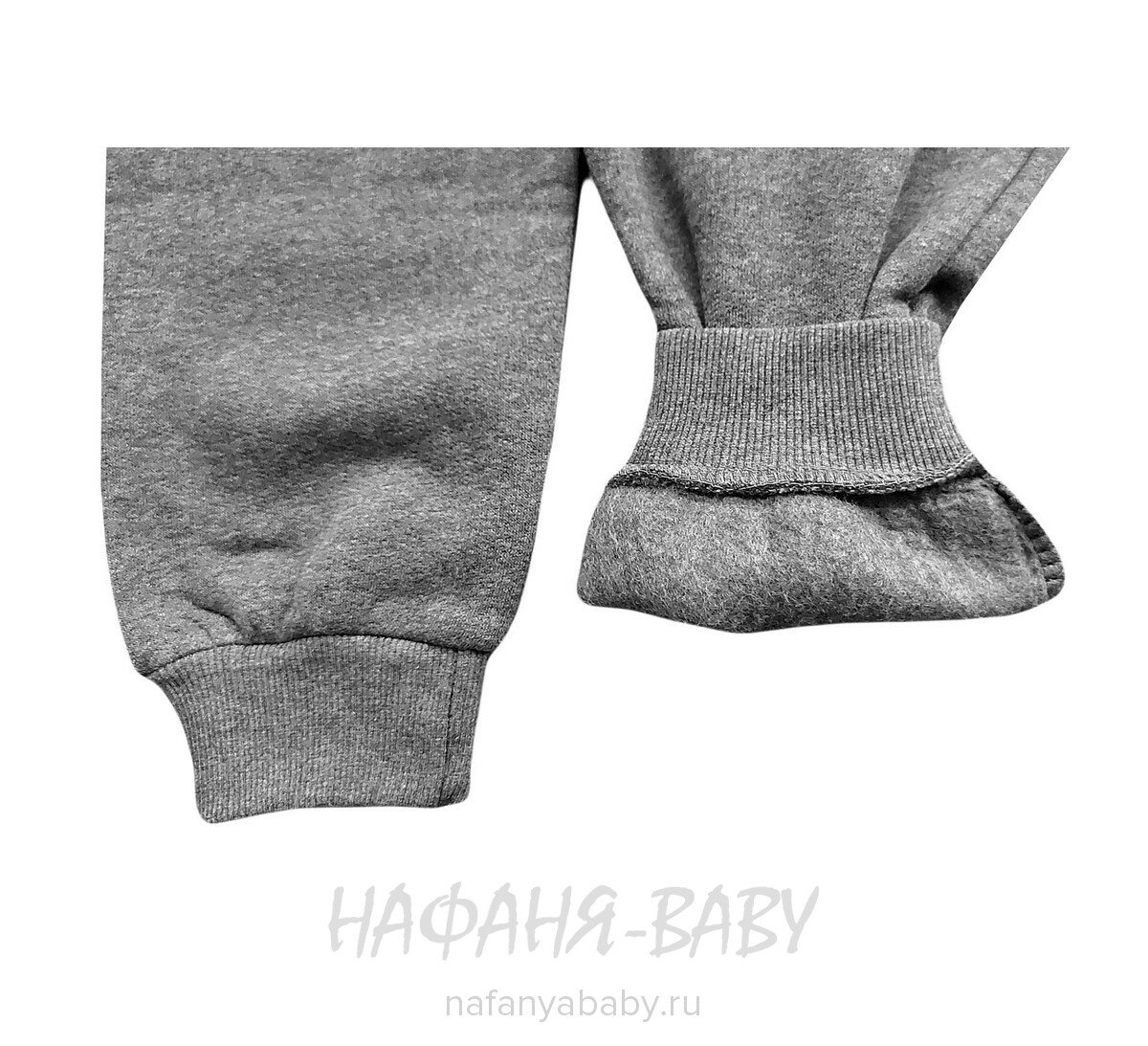 Теплые брюки с начесом ILDES арт: 4963, 10-15 лет, цвет темно-серый меланж, оптом Турция