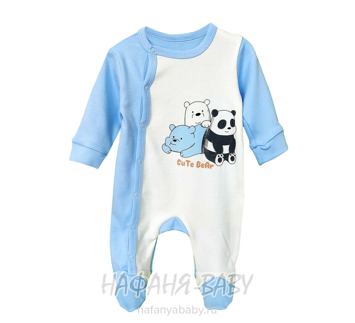Комбинезон для новорожденных BEBIO арт. 5003, 0-12 мес, цвет голубой, оптом Турция