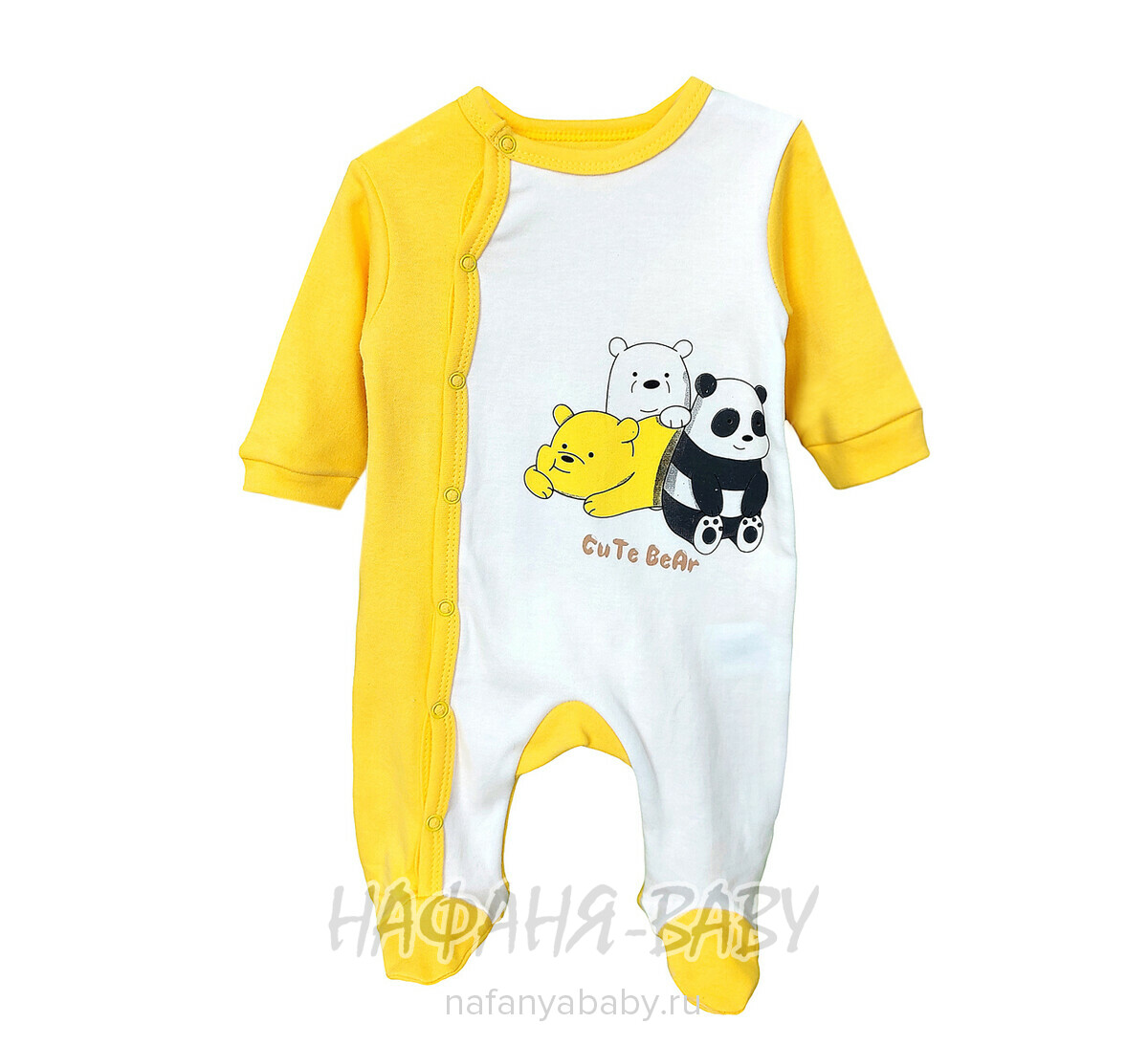 Комбинезон для новорожденных BEBIO арт. 5003, 0-12 мес, цвет желтый, оптом Турция