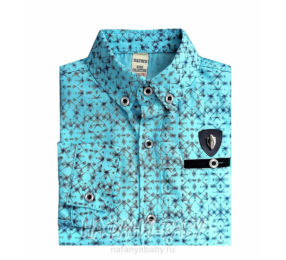 Детская рубашка WAXMEN арт: 5123, 5-9 лет, цвет голубой, оптом Турция
