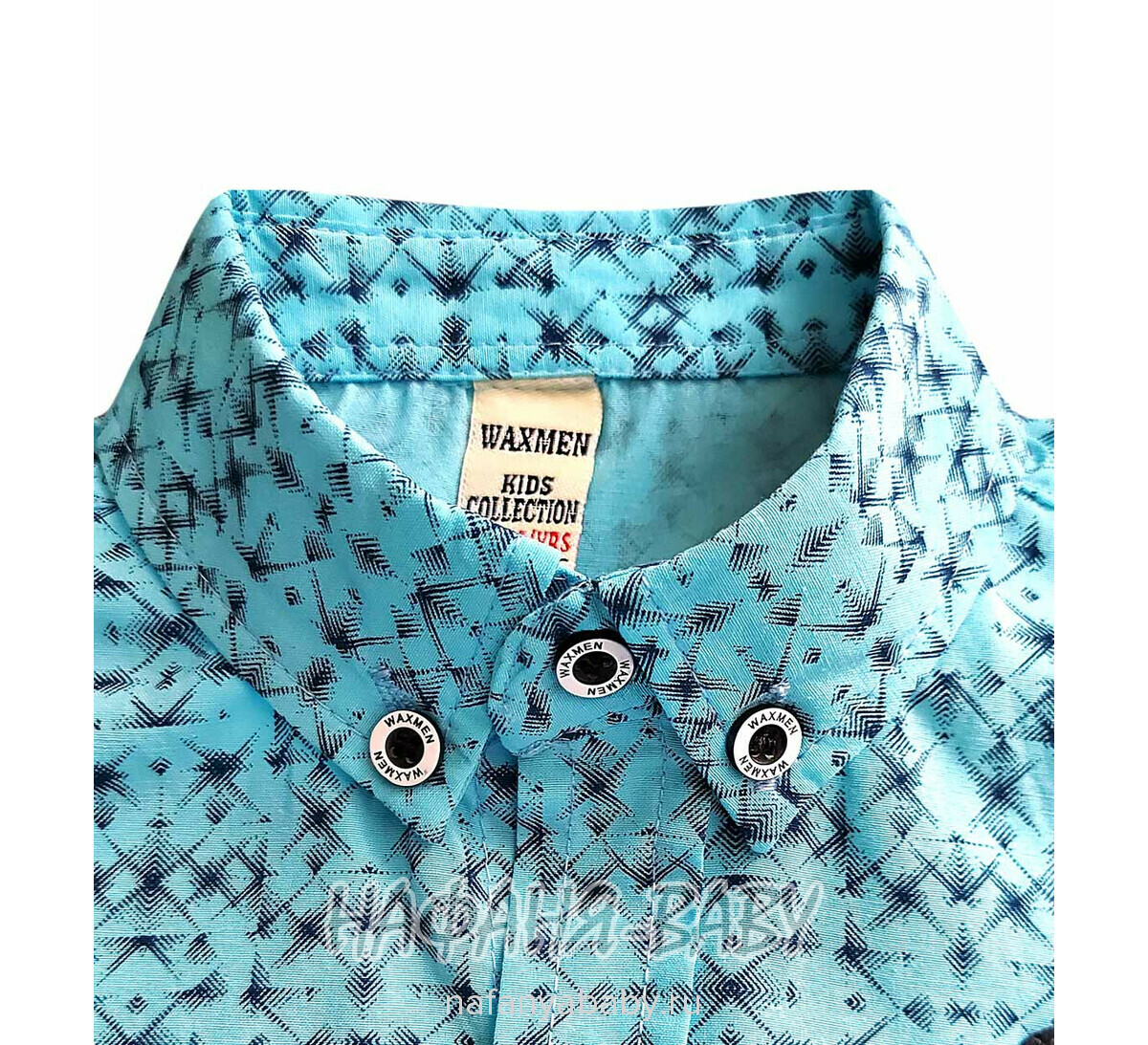 Детская рубашка WAXMEN арт: 5123, 5-9 лет, цвет голубой, оптом Турция