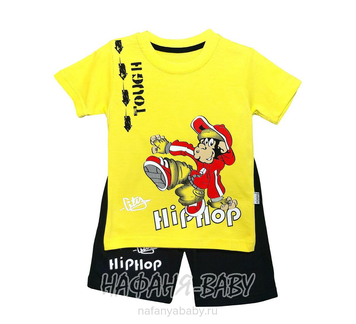 Детский костюм (футболка+шорты) MIXIMA арт: 5150, 1-4 года, 5-9 лет, цвет желтый, оптом Турция