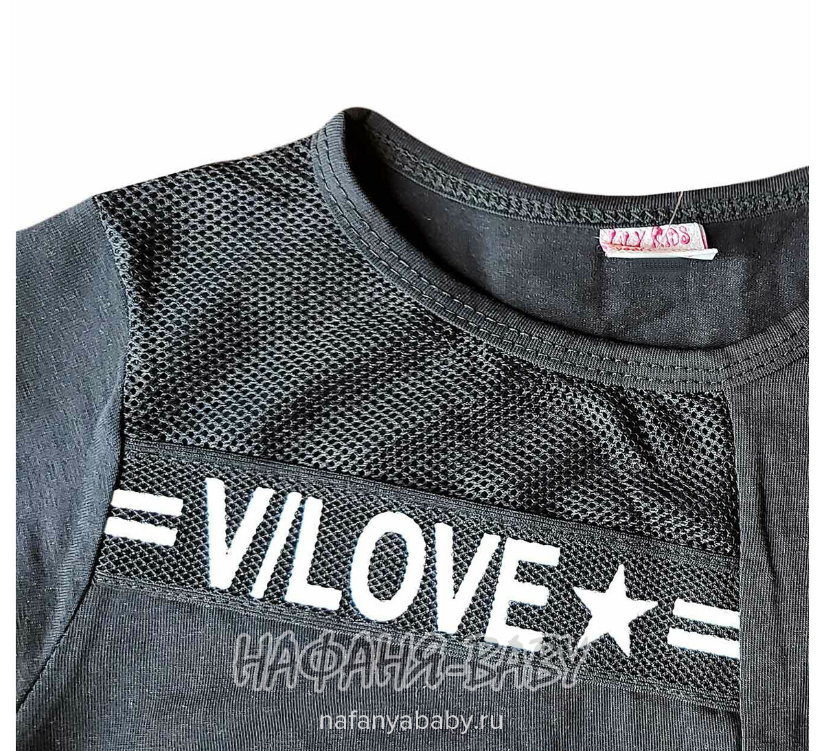 Платье-туника LILY Kids арт: 5159, 10-15 лет, 5-9 лет, цвет черный, оптом Турция