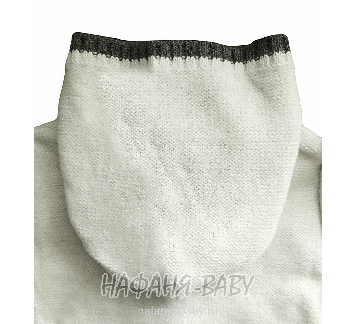 Вязанный кардиган с капюшоном WII BERY арт: 5160, 1-4 года, цвет молочный, оптом Турция