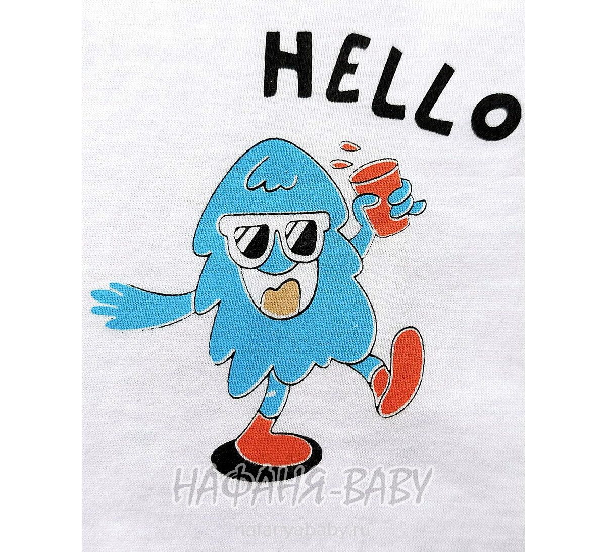 Детский костюм (футболка + шорты) MIXIMA арт. 5171 от 3 до 6 лет, цвет белый с голубым, оптом Турция