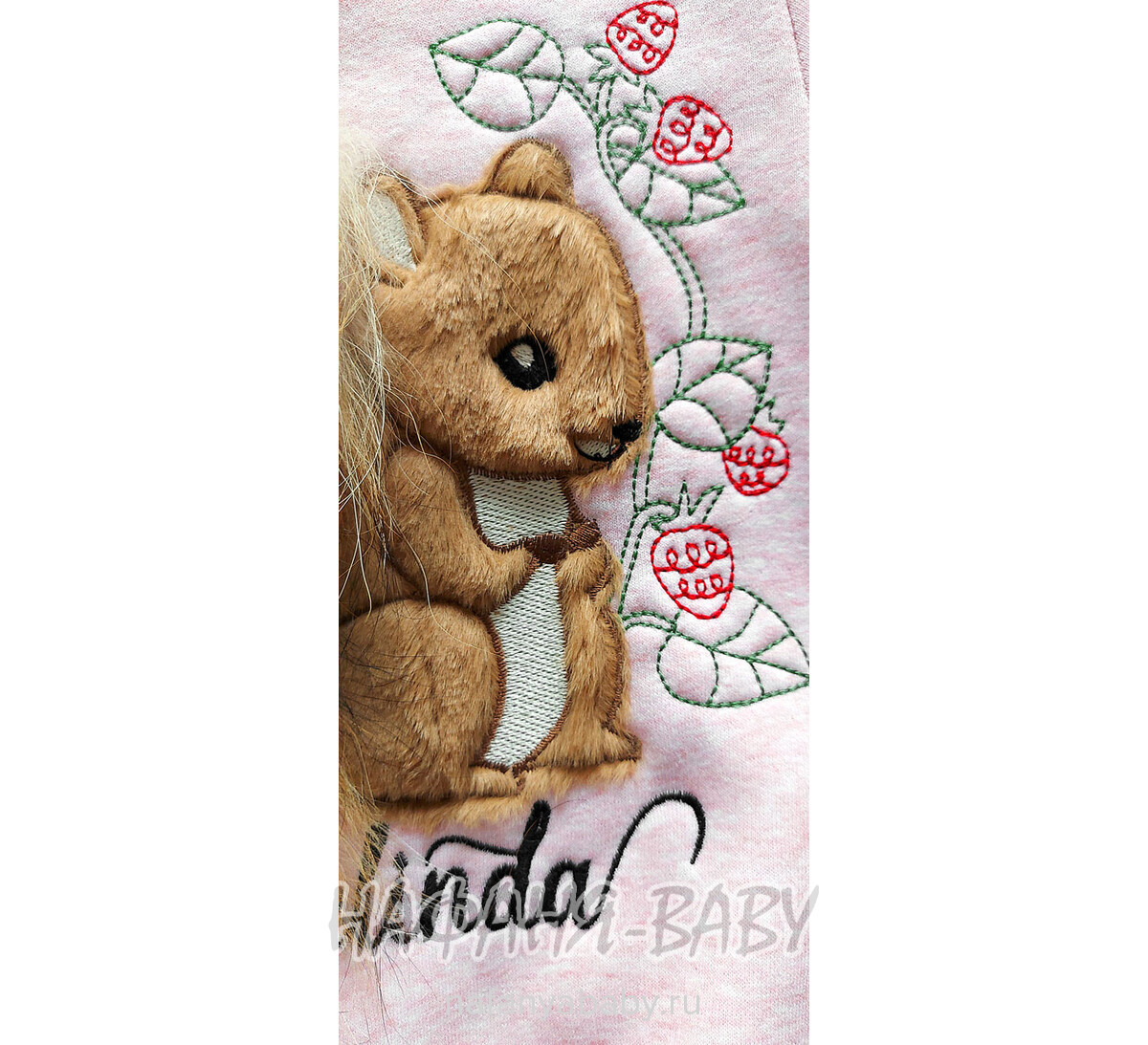 Теплый костюм (свитшот + брюки) Miss Melinda арт: 5202, 1-4 года, 5-9 лет, цвет розовый меланж, оптом Турция