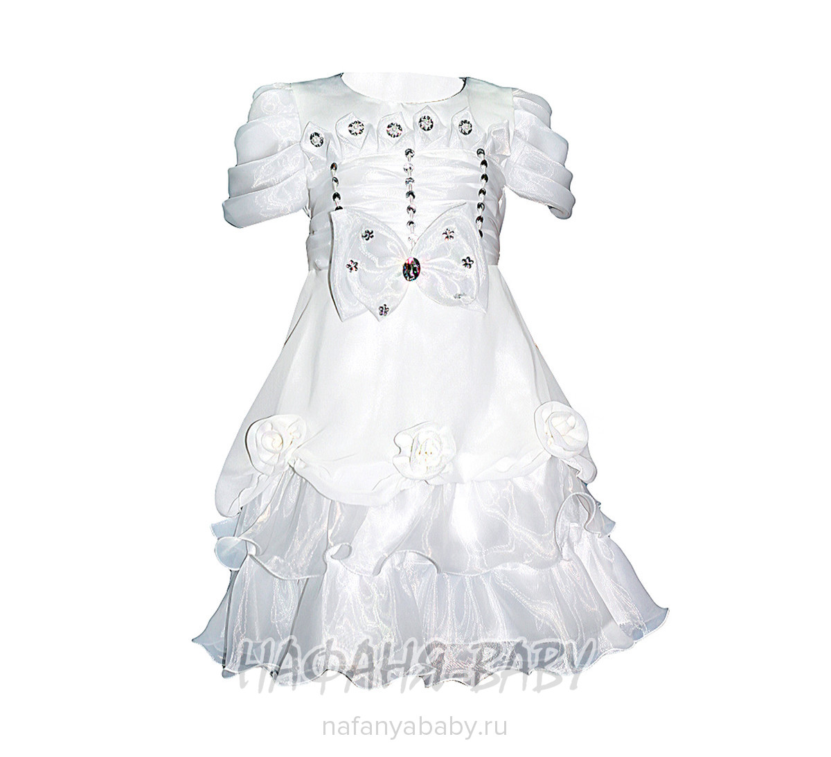 Детское нарядное платье  арт: 5208, 1-4 года, 5-9 лет, цвет белый, оптом Китай (Пекин)