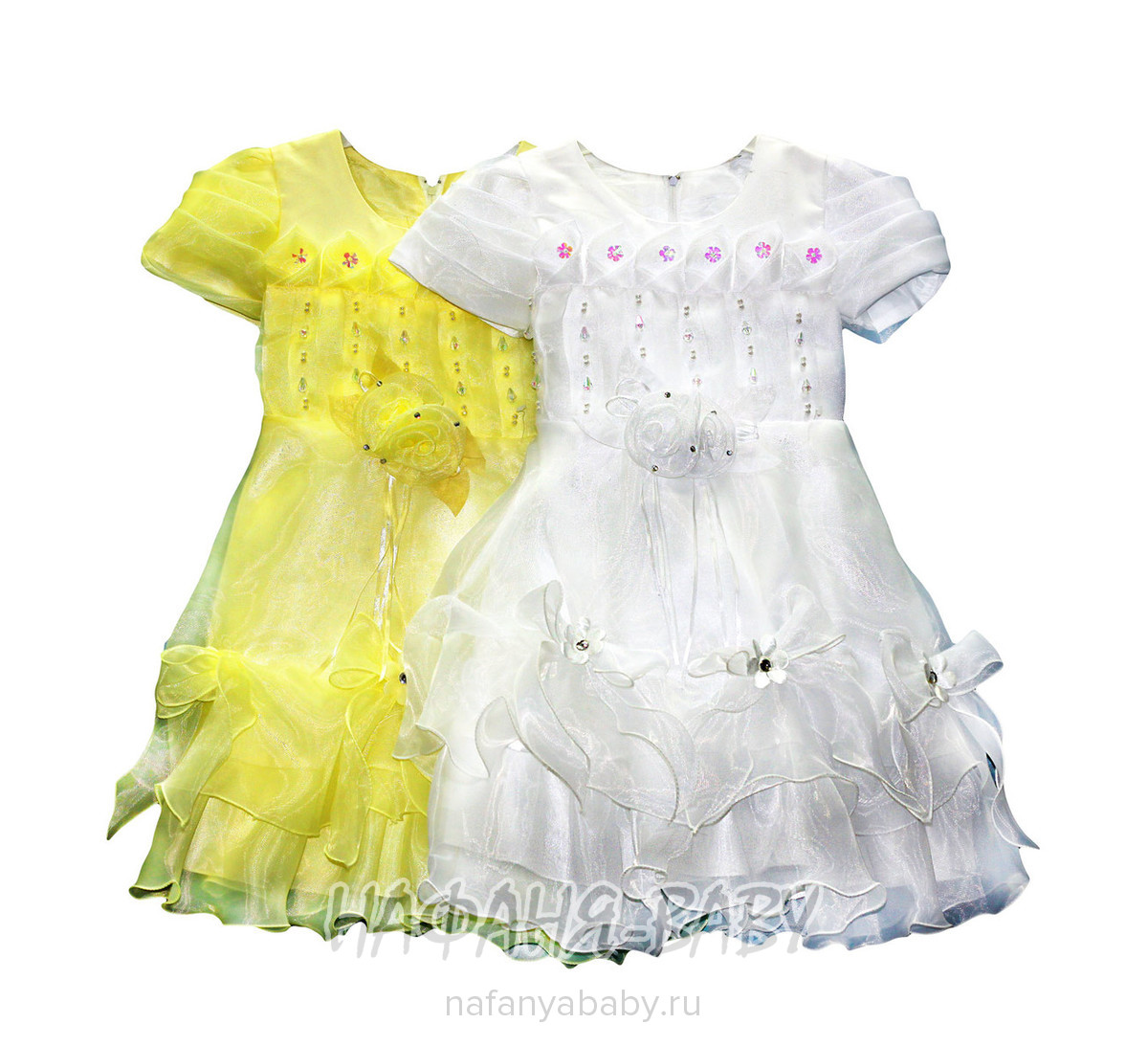Детское нарядное платье, цвет белый, купить в интернет магазине Нафаня. арт: 5217.