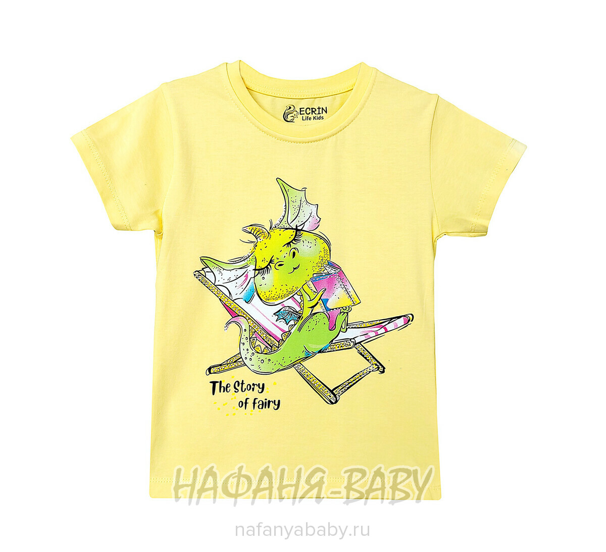 Детская футболка ECRIN арт. 5226, 4-8 лет, цвет желтый, оптом Турция