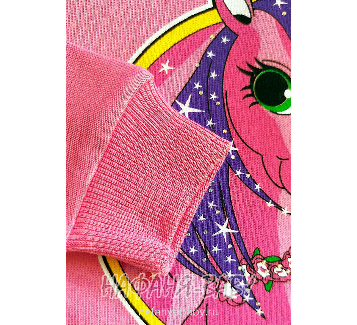 Детский лонгслив с принтом UNRULY, купить в интернет магазине Нафаня. арт: 5468, цвет розовый