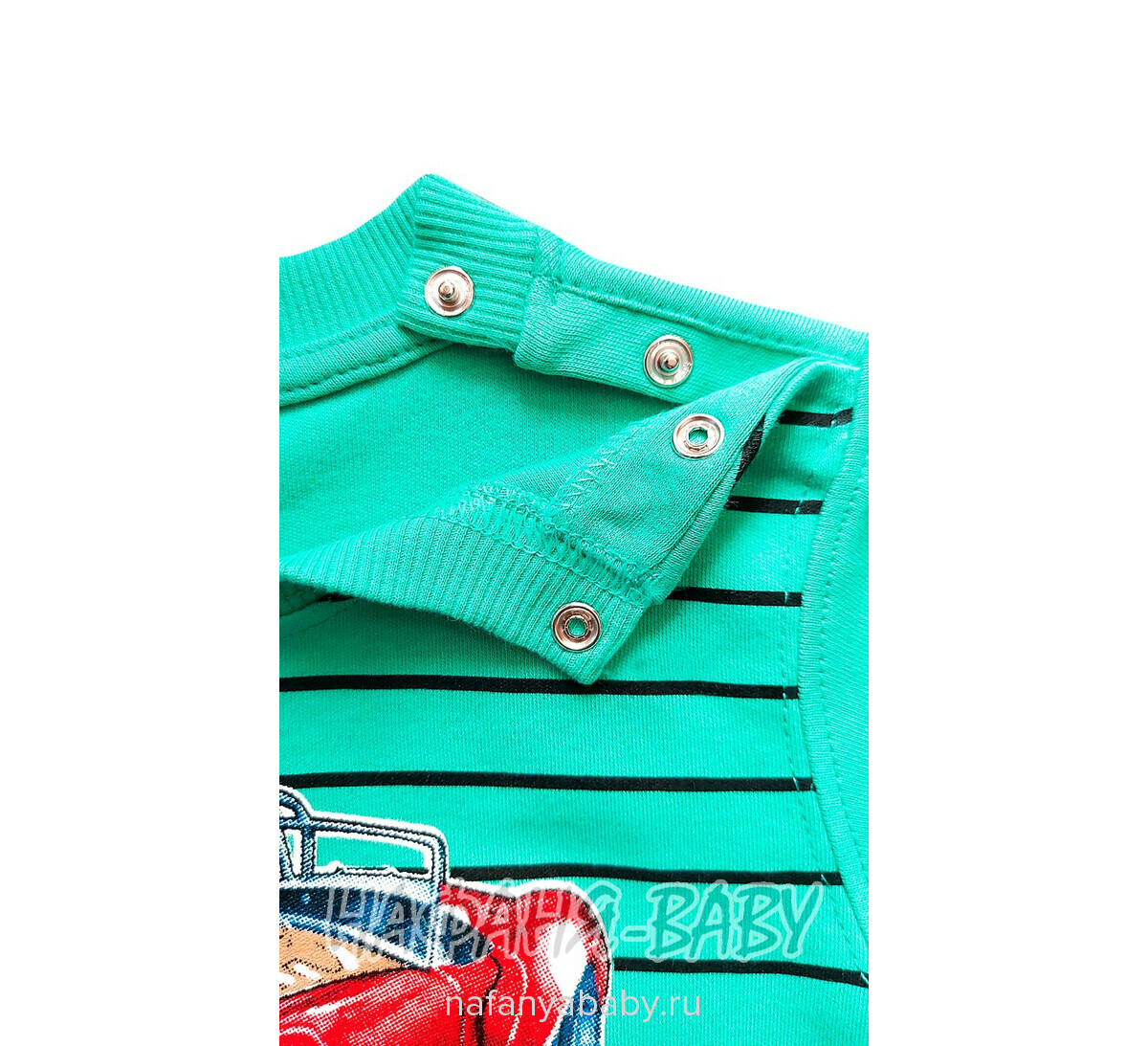 Детский свитшот UNRULY арт: 5650 от 1 до 3 лет, цвет бирюзовый, оптом Турция