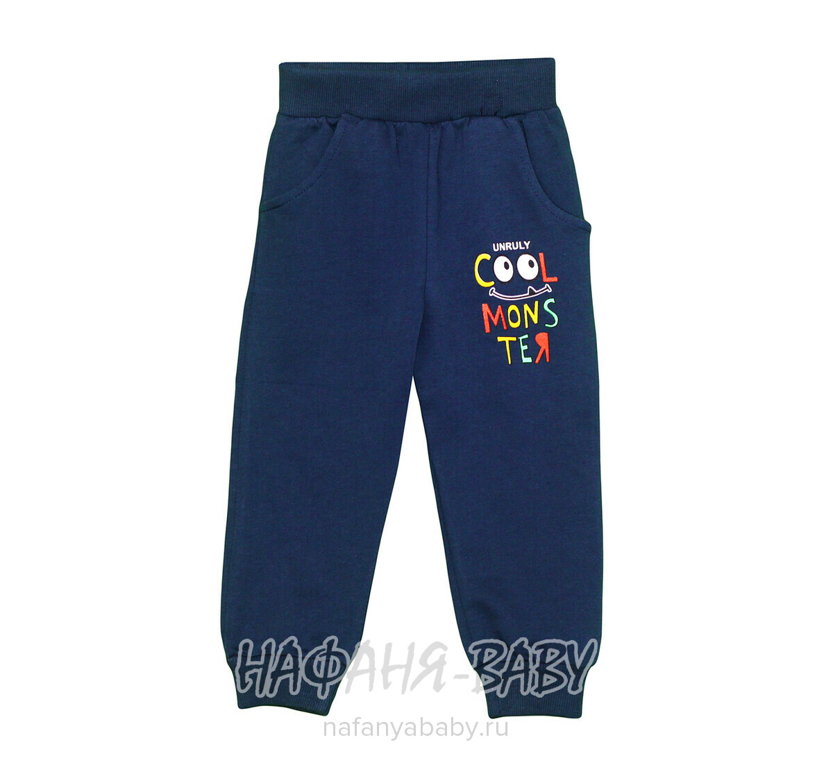 Детские трикотажные брюки UNRULY арт: 5768, 1-4 года, 5-9 лет, цвет темно-синий, оптом Турция