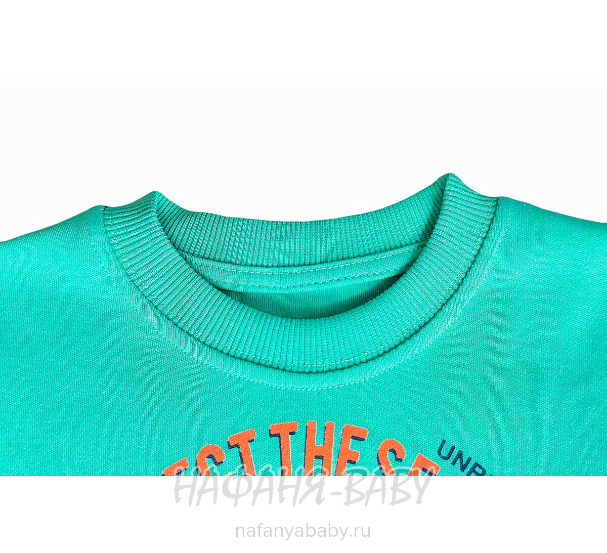 Свитшот ЧЕРЕПАХА UNRULY арт: 5816 для мальчика 2-5 лет, цвет бирюзовый, оптом Турция