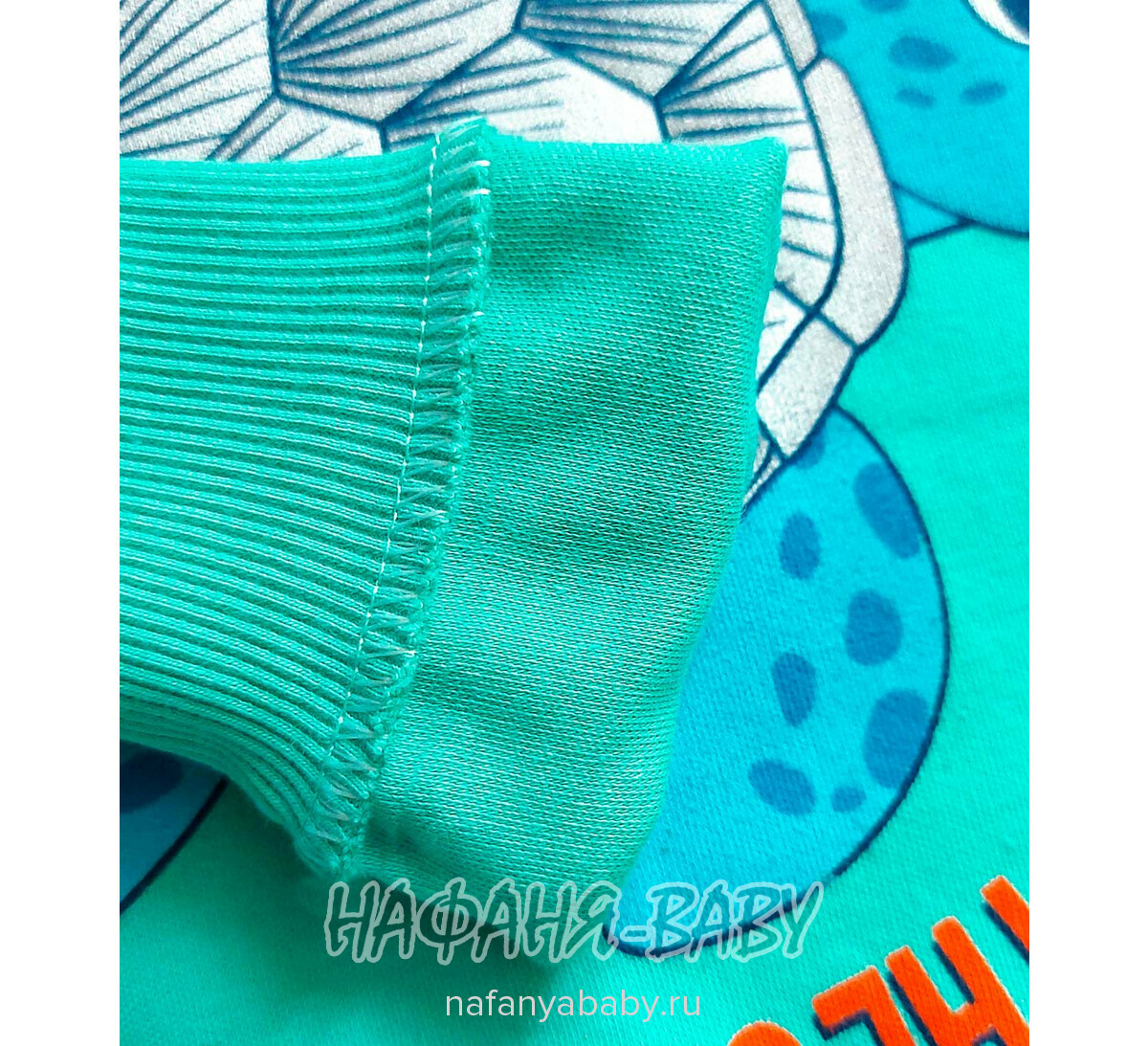 Свитшот ЧЕРЕПАХА UNRULY арт: 5816 для мальчика 2-5 лет, цвет бирюзовый, оптом Турция