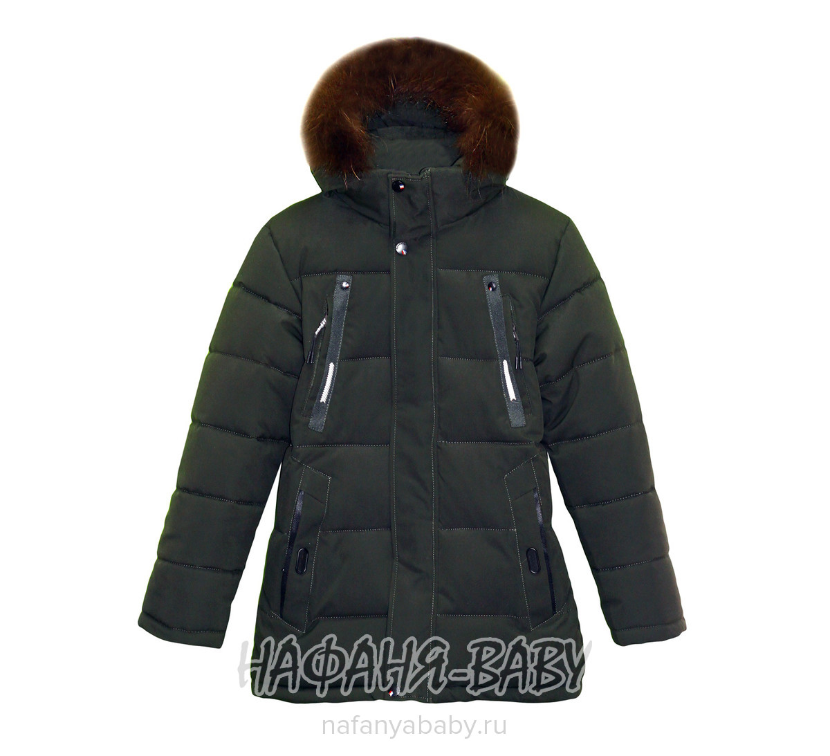 Подростковая зимняя удлиненная куртка + наушники Ф*А арт: 582, 10-15 лет, оптом Китай (Пекин)