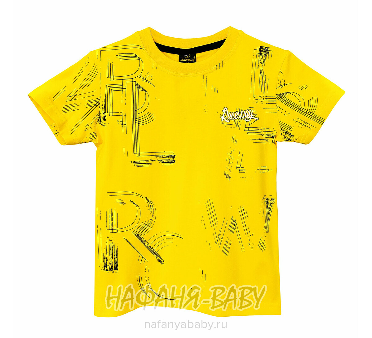 Подростковая футболка RCW арт. 5829, 10-14 лет, цвет желтый, оптом Турция