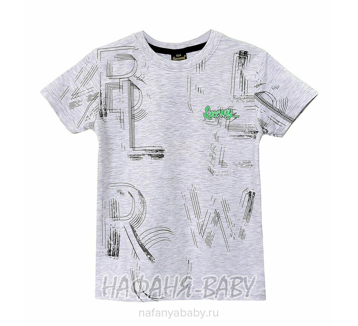 Детская футболка RCW арт. 5830, 5-8 лет, цвет серый меланж, оптом Турция