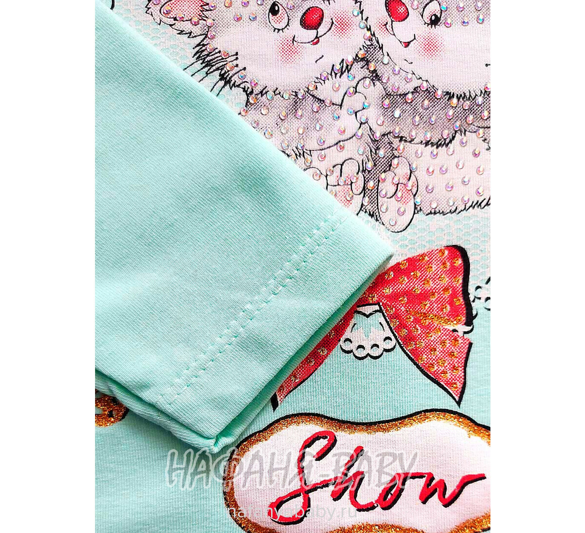 Водолазка с легким начесом КОТЯТА NARMINI арт: 5831, 1-4 года, цвет аквамариновый, оптом Турция