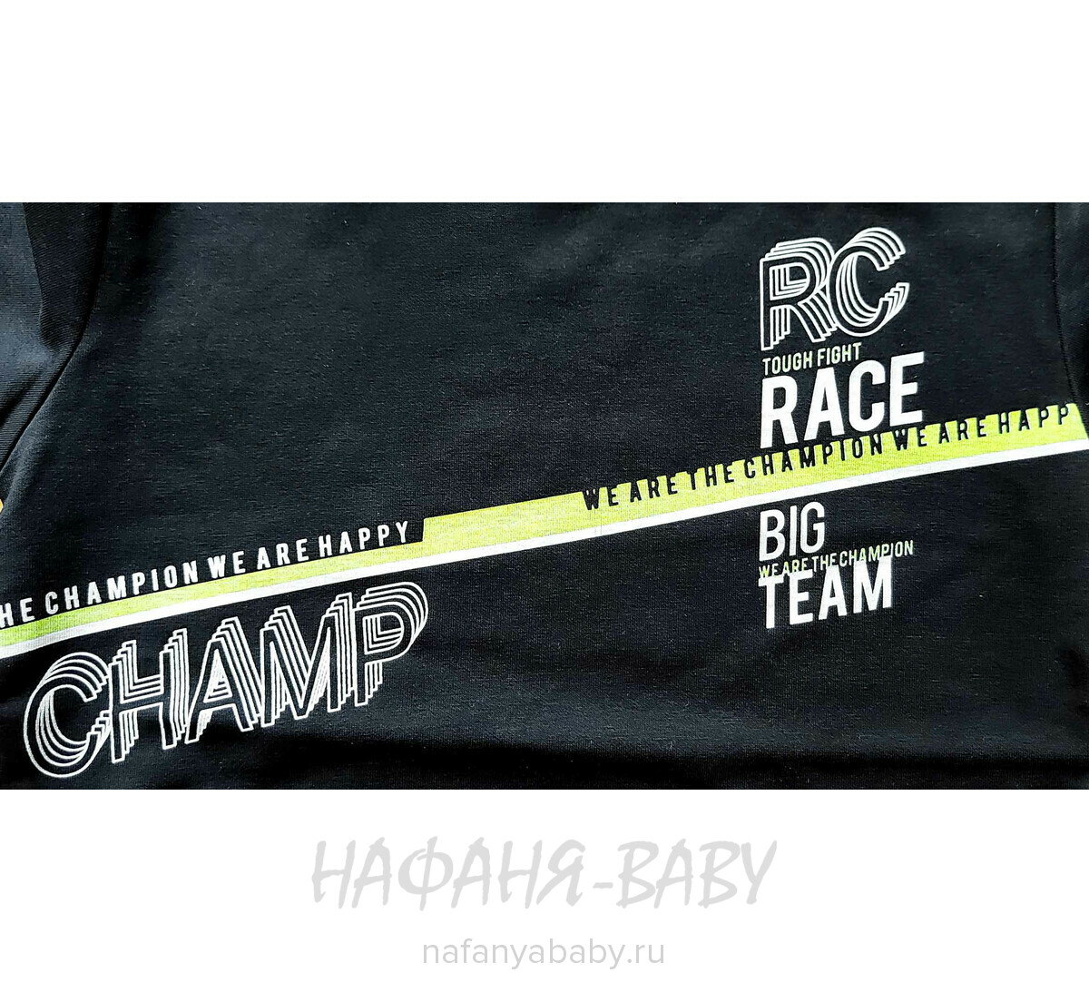 Подростковый свитшот RCW арт. 5838 для мальчика  9-13 лет, цвет черный, оптом Турция