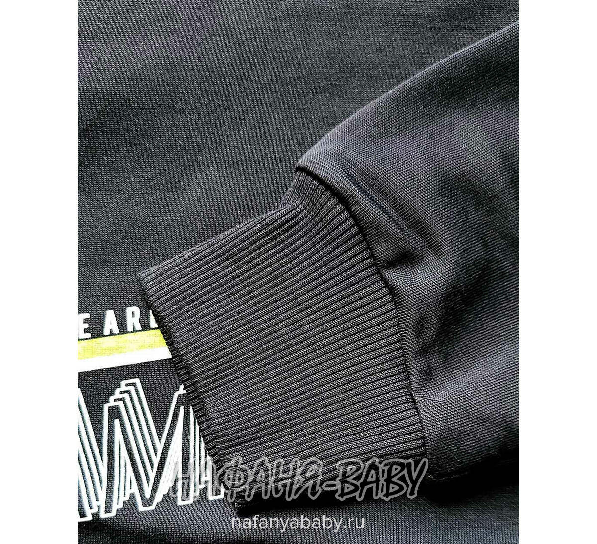 Подростковый свитшот RCW арт. 5838 для мальчика  9-13 лет, цвет черный, оптом Турция