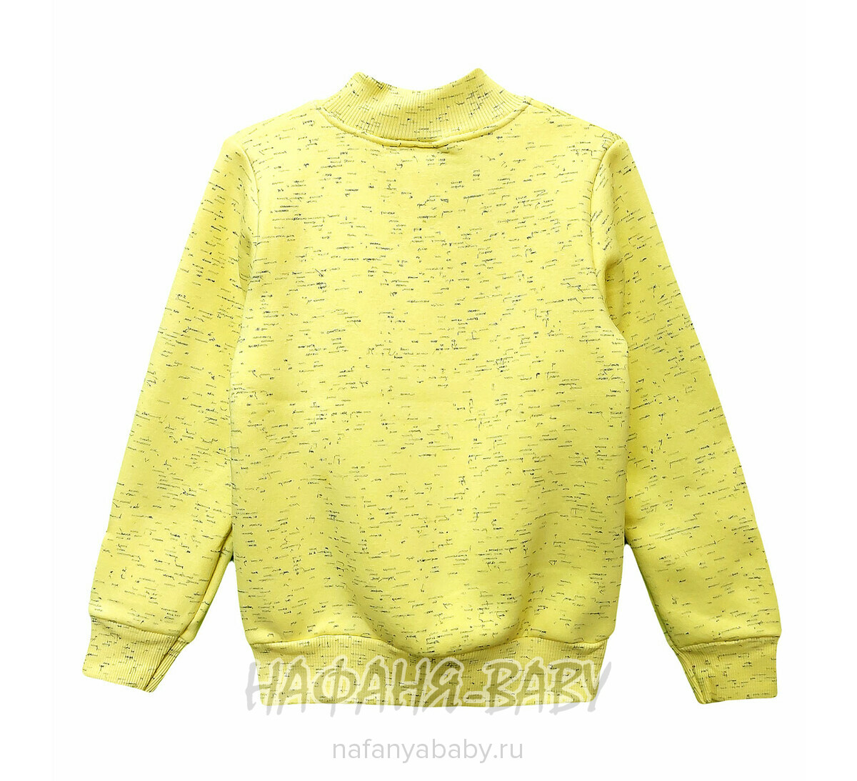 Толстовка с меховой аппликацией МИШКА NARMINI арт: 5941, 1-4 года, цвет желтый меланж, оптом Турция