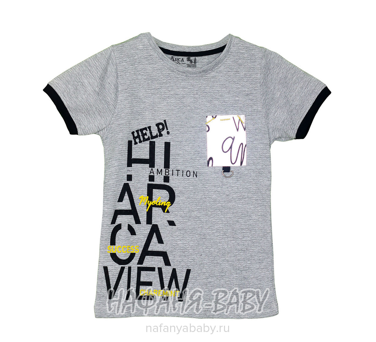 Детская футболка ARCA арт: 6014-1, 1-4 года, 5-9 лет, цвет серый, оптом Турция