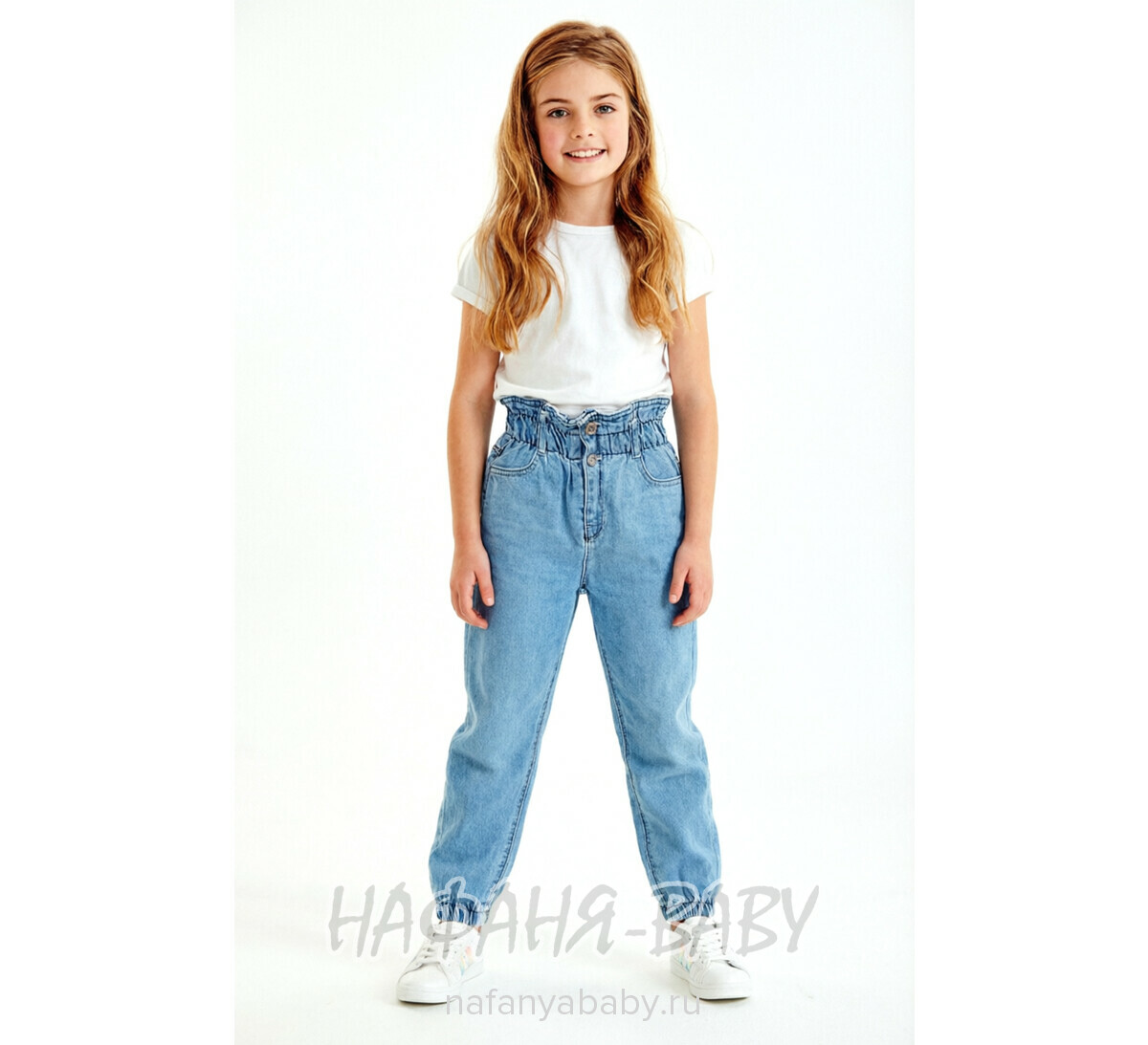 Джинсы подростковые ELEYSA Jeans арт: 6052, 13-16 лет, цвет голубой, оптом Турция