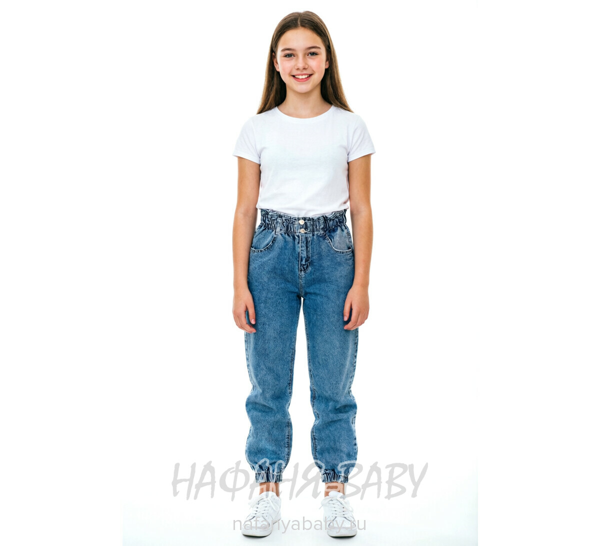 Джинсы подростковые ELEYSA Jeans арт: 6057, 13-16 лет, цвет синий, оптом Турция