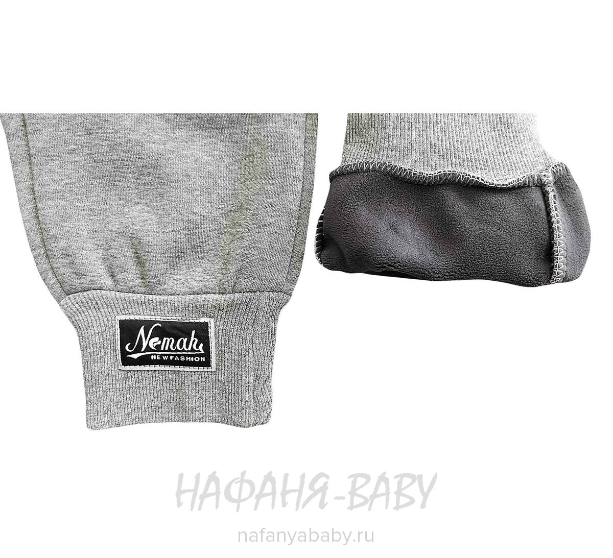 Зимние брюки на флисе XING арт: 607, 10-15 лет, цвет серый меланж, оптом Китай (Пекин)