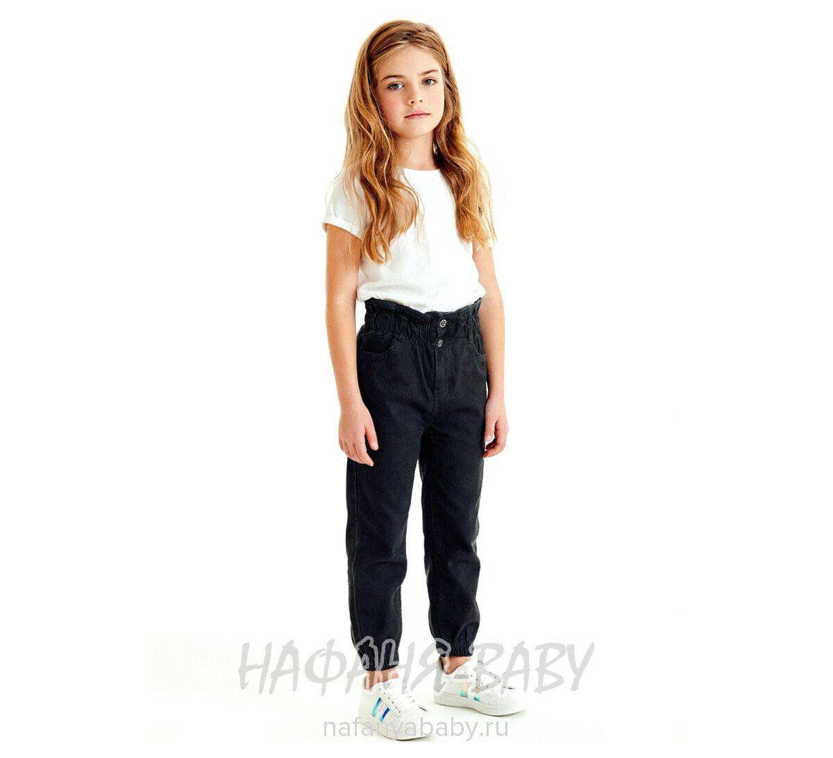 Джинсы детские ELEYSA Jeans арт:  6100 для девочки 3-7 лет, цвет черный, оптом Турция