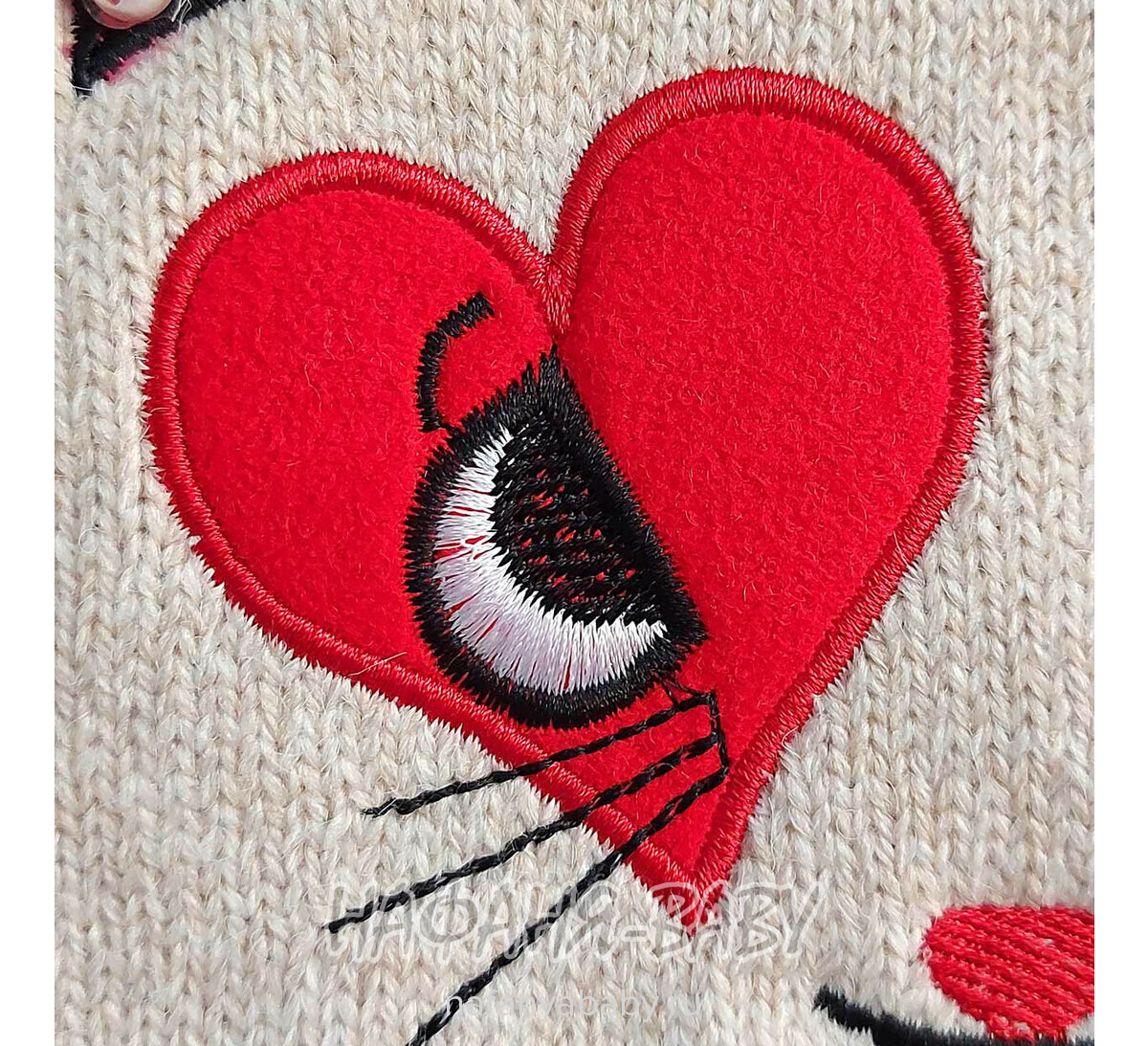 Детский вязаный джемпер WII BERY арт: 6100, 1-4 года, цвет бежевый, оптом Турция