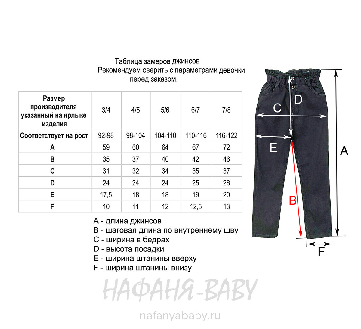 Купить джинсы детские ELEYSA Jeans арт: 6135, 2-7 лет, цвет черный, оптом Турция