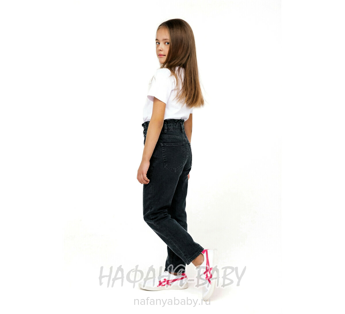 Купить джинсы подростковые ELEYSA Jeans арт: 6136, 9-12 лет, цвет черный, оптом Турция