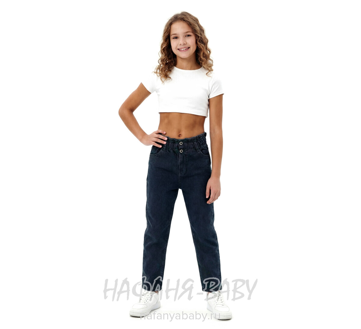 Купить джинсы подростковые ELEYSA Jeans арт: 6137, 13-16 лет, цвет черный, оптом Турция