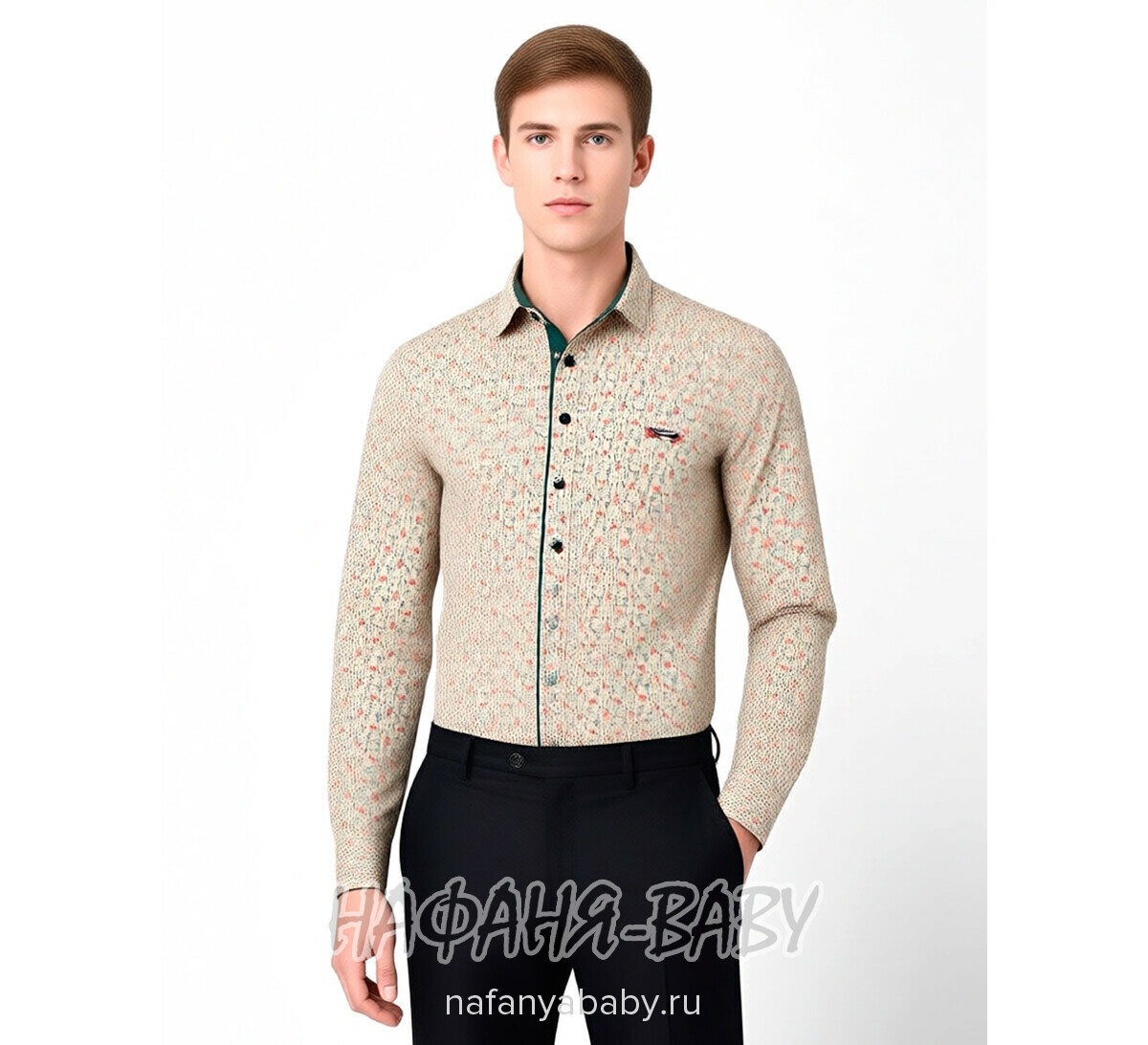 Подростковая рубашка NORMANI арт: 614, 5-9 лет, 10-15 лет, цвет бежевый, оптом Турция