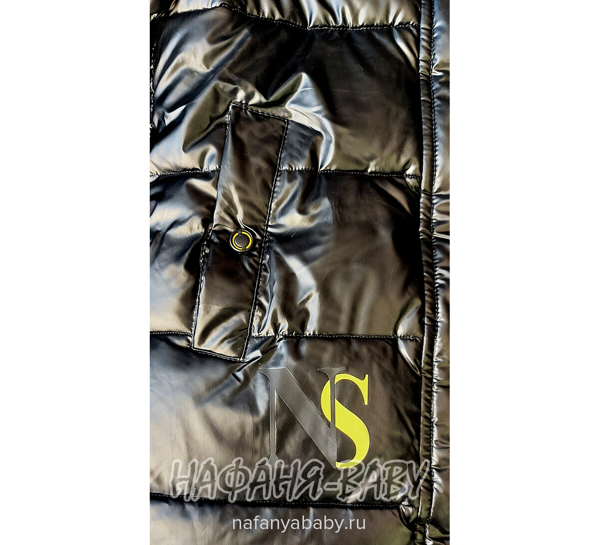 Зимняя удлиненная куртка  YIKAI арт: 622, 5-9 лет, цвет черный, оптом Китай (Пекин)