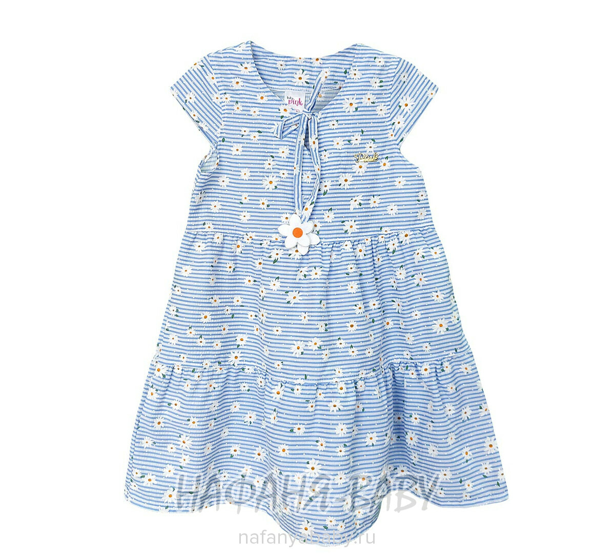 Детское платье PINK арт: 6234, 5-8  лет, цвет голубой оптом Турция