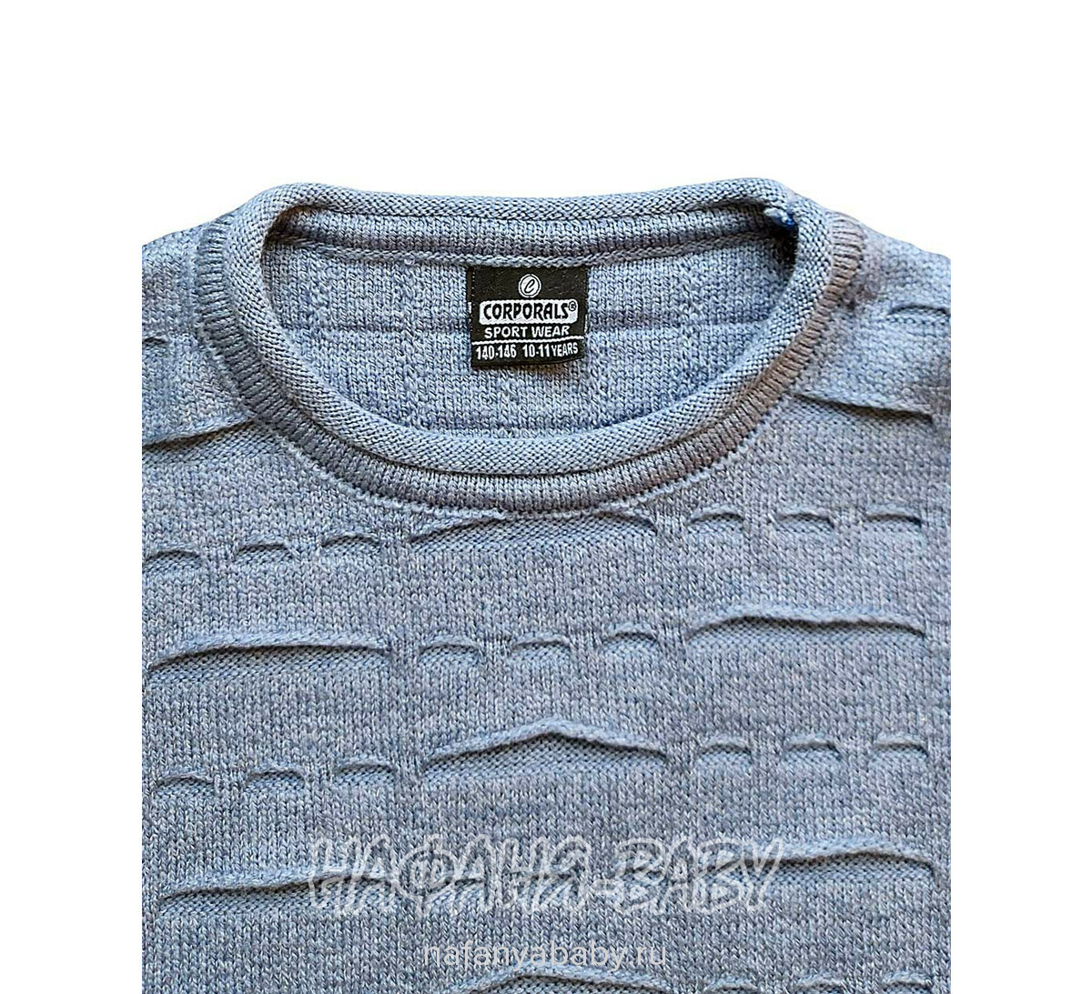 Подростковый вязанный джемпер C.R.P. арт: 6235, 10-15 лет, цвет серо-голубой, оптом Турция