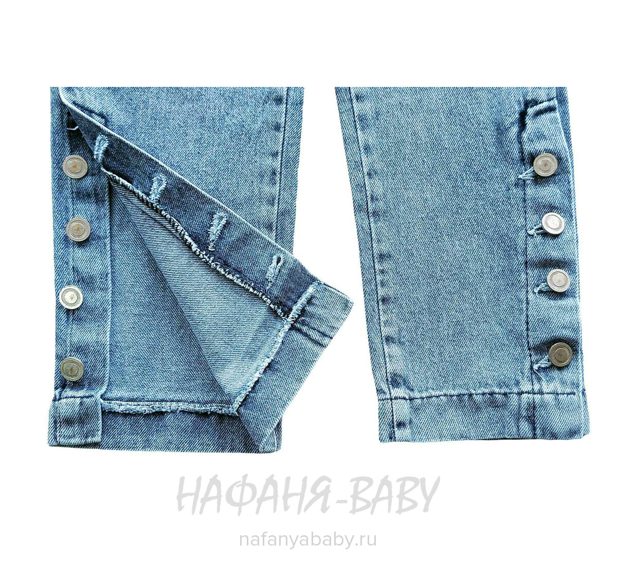 Джинсы подростковые ELEYSA Jeans арт: 63472 для девочки 13-16 лет, цвет синий, оптом Турция