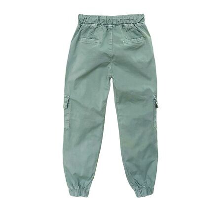Подростковые летние брюки TATI Jeans арт: 6488, 8-12 лет, цвет дымчато-зеленый хаки, оптом Турция