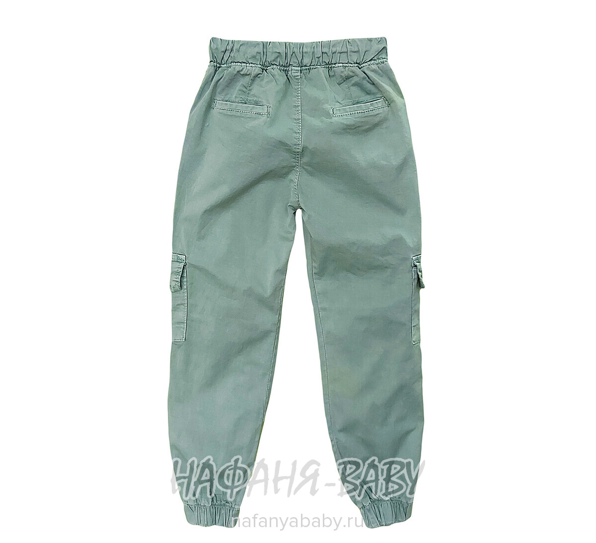 Подростковые летние брюки TATI Jeans арт: 6488, 8-12 лет, цвет дымчато-зеленый хаки, оптом Турция