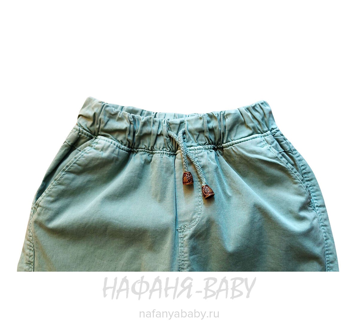 Подростковые летние брюки TATI Jeans арт: 6488, 8-12 лет, цвет дымчато-зеленый хаки, оптом Турция