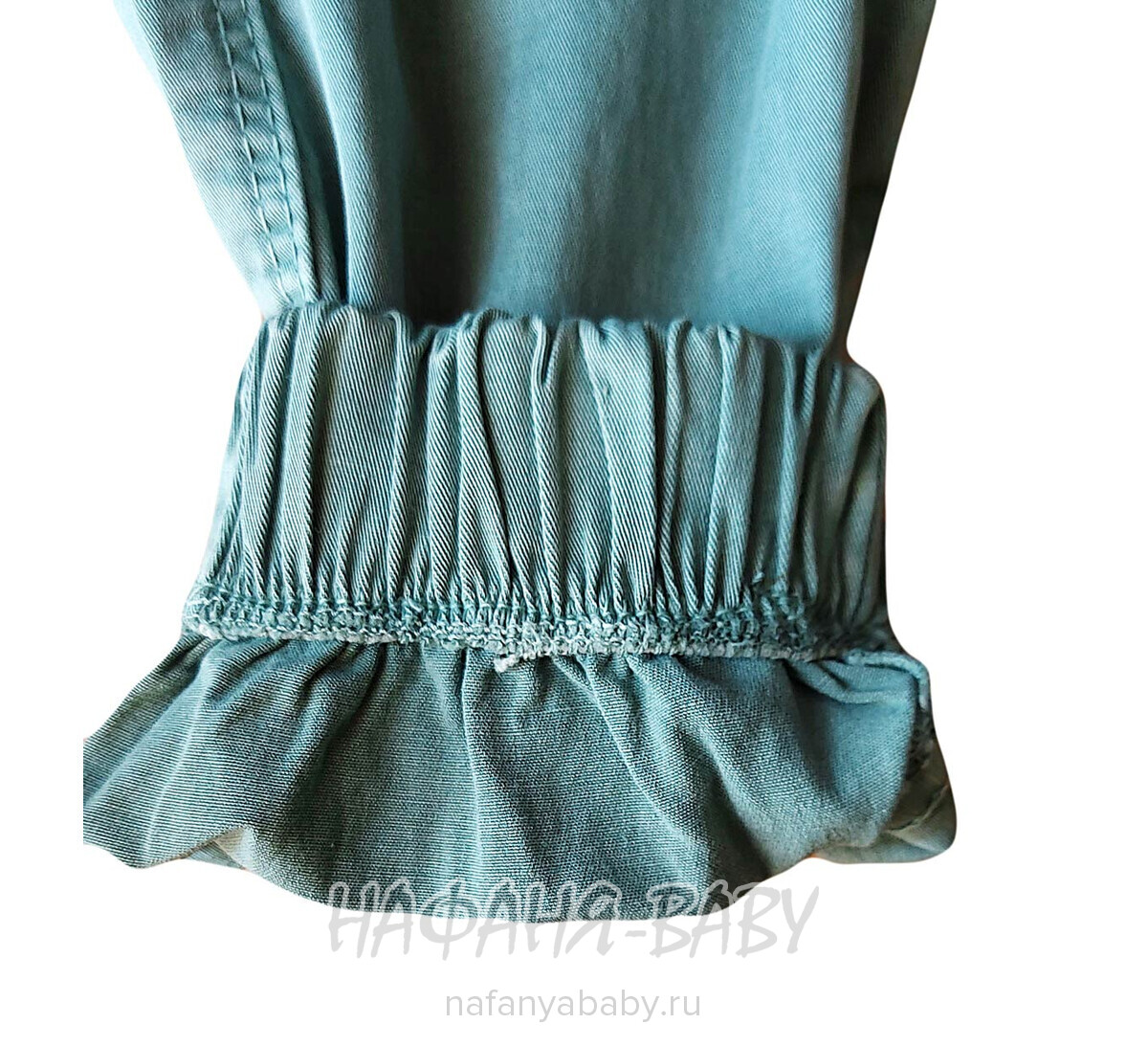 Подростковые летние брюки TATI Jeans арт: 6488, 8-12 лет, цвет дымчато-зеленый хаки, оптом Турция