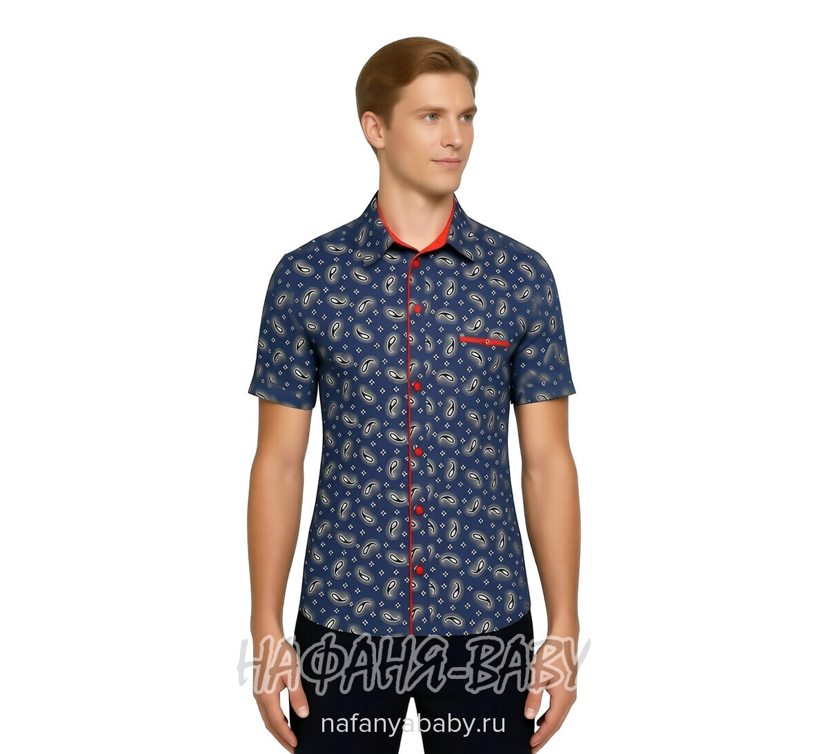 Подростковая рубашка EMRE арт: 6500, 10-15 лет, 5-9 лет, цвет темно-синий, оптом Турция