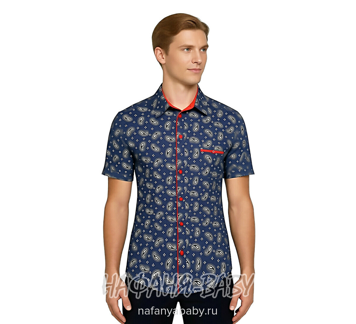 Подростковая рубашка EMRE арт: 6500, 10-15 лет, 5-9 лет, цвет темно-синий, оптом Турция