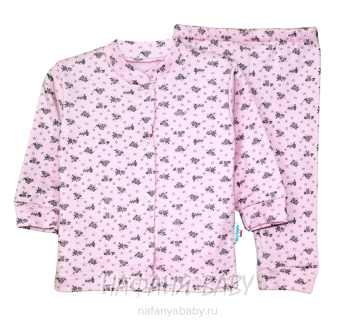 Детский комплект (кофта+брючки) Mini KALPLER арт: 6516, 0-12 мес, цвет розовый, оптом Турция