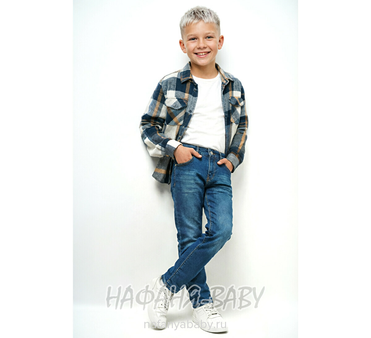 Подростковые джинсы TATI Jeans арт: 6606, 9-12 лет, цвет синий, оптом Турция