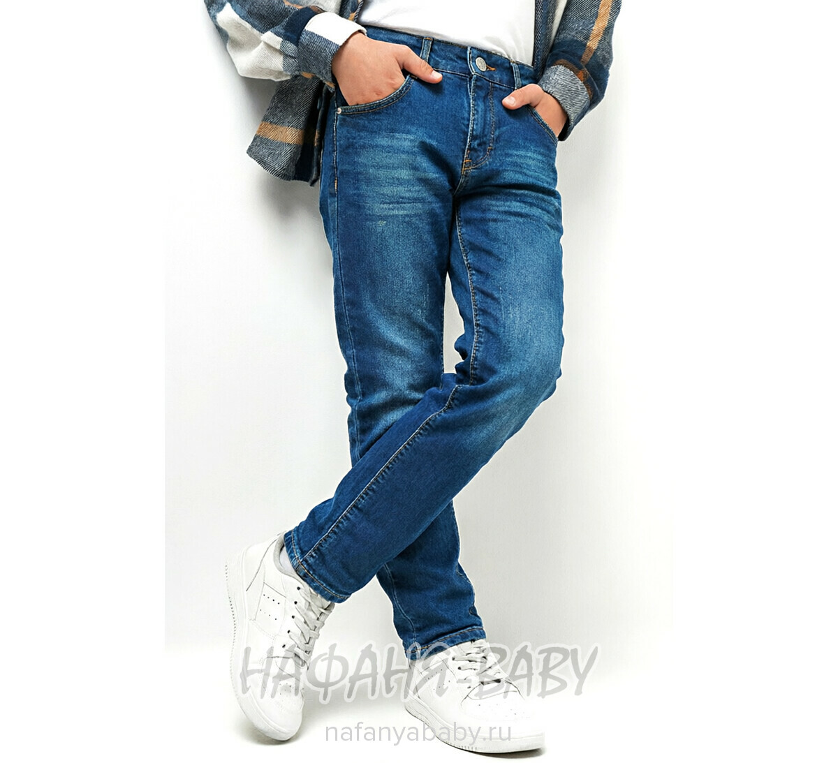 Подростковые джинсы TATI Jeans арт: 6606, 9-12 лет, цвет синий, оптом Турция