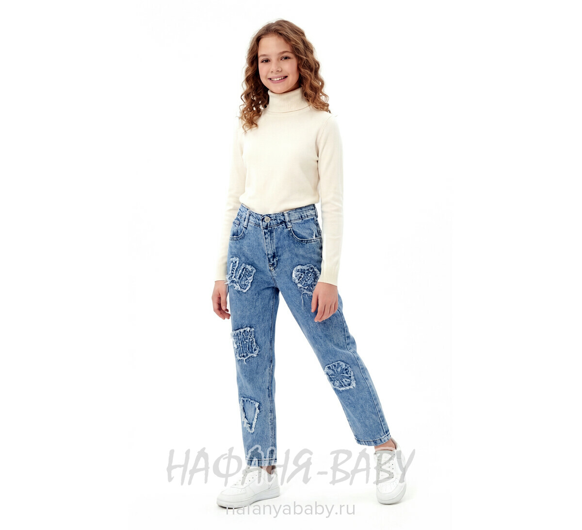 Джинсы ELEYSA Jeans арт: 66372 для девочки 12-17 лет, цвет синий, поштучно Турция